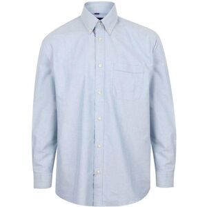 Henbury Mens Cotton Feel CoolPlus Shirt / Light Blue